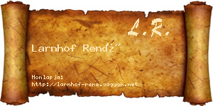 Larnhof René névjegykártya